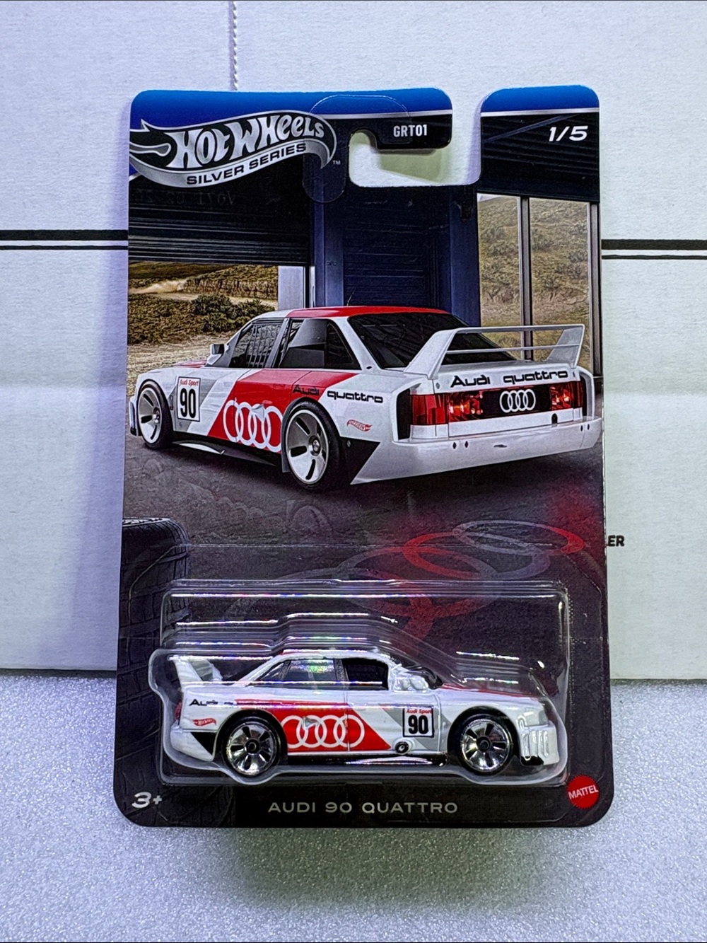 Hot wheels silver series Audi 90 Quattro Toy Car - White/Red